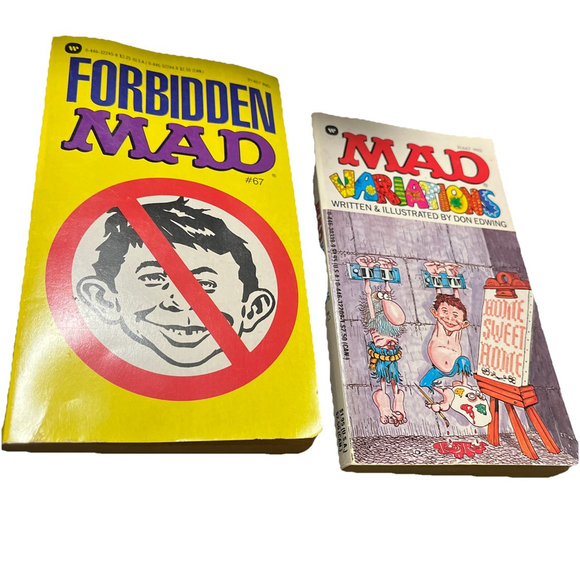 Lot 2 Vtg MAD 1984 1st Edition Forbidden Mad #67 & Mad Variations #3 Don Edwing - Picture 1 of 13